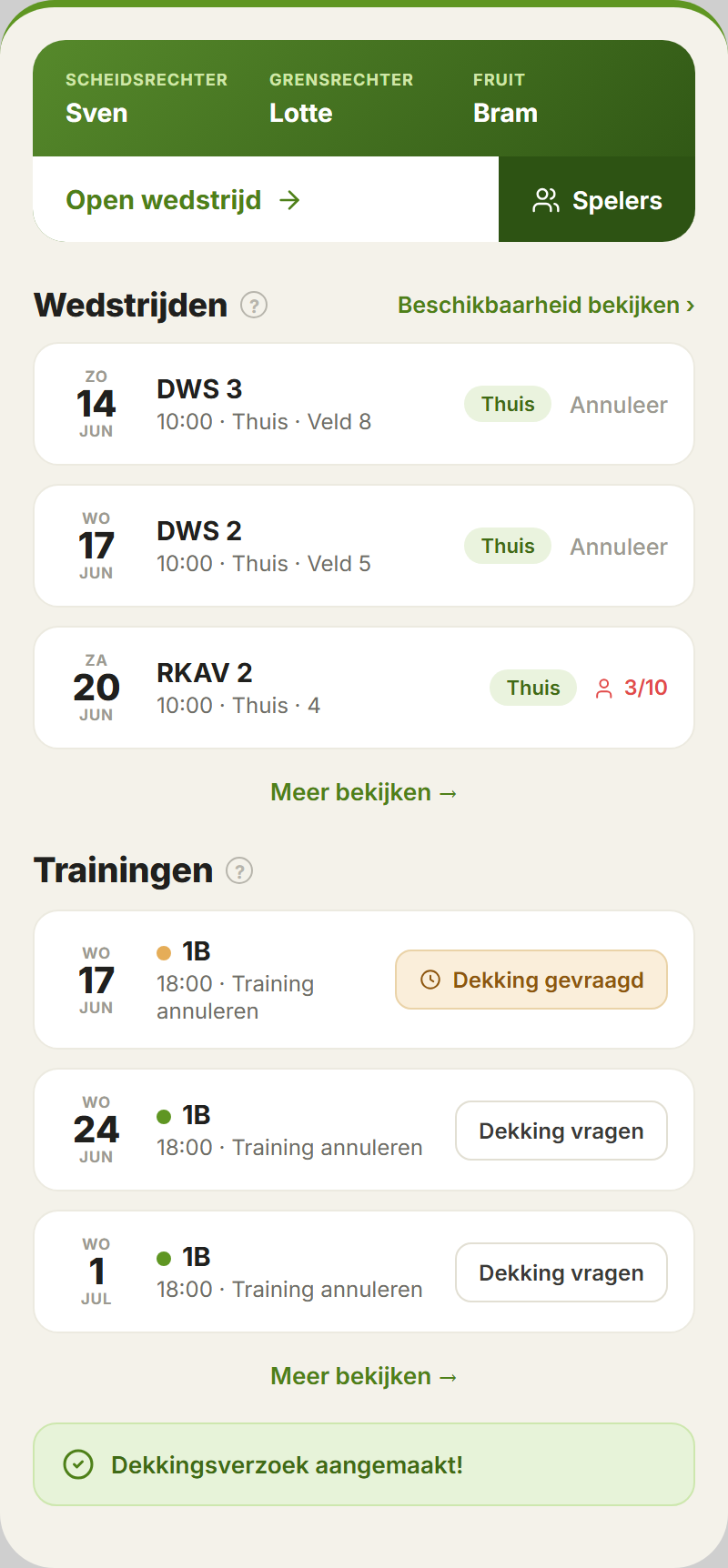 Een mede-trainer vragen om een training over te nemen